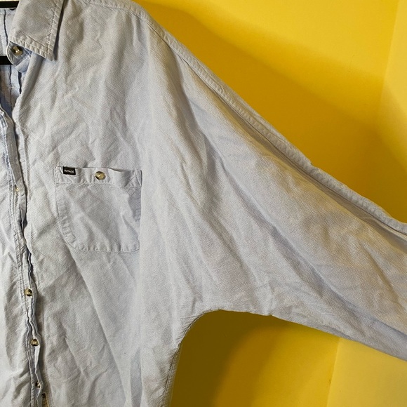 Hurley Women’s Button Down Casual Long Sleeve Light Blue - Picture 5 of 10